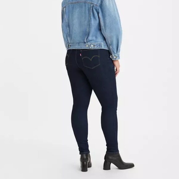 Levis 720 High Rise Super Skinny Jeans Dark Wash Stretchy Denim Womens Size 32 - Picture 1 of 12